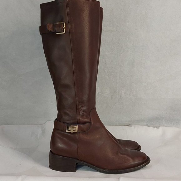 Cole Haan Brown Leather Riding Boots size 8 - Picture 14 of 15